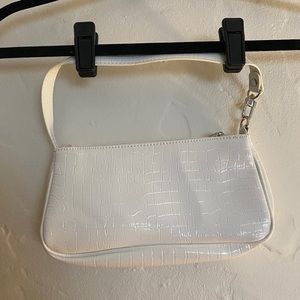 SHEIN faux leather white handbag